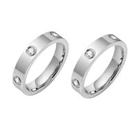 Anello da donna in oro placcato in oro 18 carati con zirconia cubica, anello dell'amicizia per festa di matrimonio, gioielli alla moda, non si ossidano, regalo di Natale, Nessuna pietra preziosa