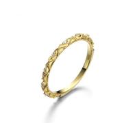 Anello da donna in rilievo barocco con zirconia cubica in oro 14 carati, regalo per donna, 63 (20.1), Oro 14 K, Zirconia cubica