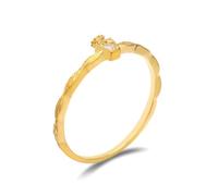Anello da donna largo, anello promise da donna, bottiglia di profumo con moissanite, in oro giallo 18 carati, 63 (20.1), Oro giallo 18 carati (750), Moissanite