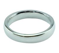 Anello da donna lucido per il 10° anniversario - 100% stagno idea regalo per 10 anni - fascia da uomo coordinata disponibile e base metal, 65 (20.7), colore: Argento, cod. PR