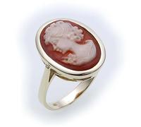 Anello da Donna M.Gioiello Shell Oro 585 Giallo di Granato Cameo IN Conchiglia