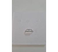 ANELLO Da Donna TRILOGY Con Zirconi Bianchi Squadrati ORO BIANCO 18 Karati 750%