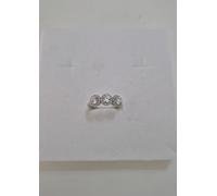 ANELLO Da Donna TRILOGY Con Zirconi Bianchi Tondi In ORO BIANCO 18 Karati 750%