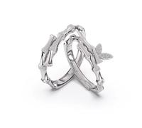 Anello da matrimonio, da uomo, in argento, da donna 925, con farfalla, non regolabile, gioielli da donna vintage, Ajustable, Argento 925/1000, Senza Gemme