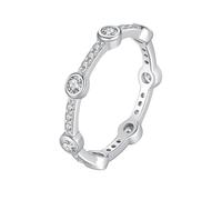 Anello da matrimonio per coppia, bianco oro, bianco 9/14 K, Au375/Au585, 3 x 3 mm, Moissanite per signore sorelle, 57.5, Oro bianco 14 carati, Moissanite