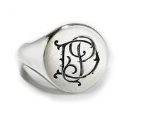 Anello da mignolo con monogramma personalizzato