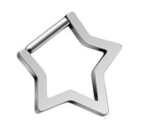 Anello da naso alla moda a forma di stella, unico anello da naso con inserto in zirconi, ideale per abbellire il tuo look di gioielli sofisticati