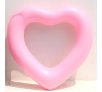 Anello da nuoto a forma di cuore, 120 cm, gonfiabile, per piscina, spiaggia, feste (rosa)