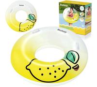 BESTWAY - Ciambella Limone - Fresh Squeezed - 36448 - Giallo - Vinile - 99 cm - 100 Kg Max - Bambino - Adulto - Gioco all'Aperto - Piscina - Mare - Spiaggia - Gonfiabile - A Partire da 12 anni
