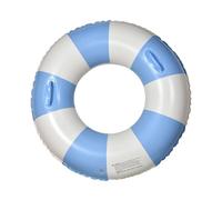 Anello Da Nuoto Per Adulti, Ciambella Gonfiabile Adulti Antiribaltamento, PVC Rinforzato Con Maniglie, Design Righe Vintage Ø80cm, Per Mare/Piscina/Feste Estive, Blu-Bianco