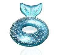 Anello da Nuoto per Bambini,Coda di Sirena Anello di Nuoto Gonfiabile,70cm Blu Ciambella Salvagente Gonfiabile Ragazza,Anello in Gomma per Nuoto,Accessori da Nuoto per Festa in Piscina Estiva Mare