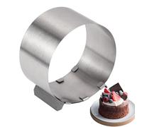 Anello da pasticceria - regolabile stampo per fresatura - riutilizzo rotondo frittelle anelli torta dessert | cerchio in acciaio inox regolabile 16-30 cm altezza cottura presentazione