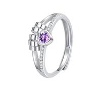 Anello da pollice in ottone massiccio con cuore e perline spinner per alleviare e gestire lo stress