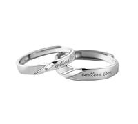 Anello da sposa in argento, anello da uomo regolabile, gruppo in argento 925, Ajustable, Argento 925/1000, zirconia cubica