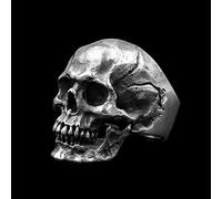 Anello da Uomo Calvarium Skull Ring Gothic Biker Ring Moto Band Gioielli