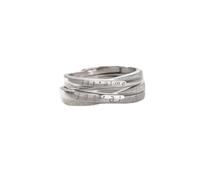 Anello da uomo donna di fidanzamento, anello in argento 925 da donna, in argento Sterling con texture ossellata, martellata a mano, regolabile, popolare per coppia, unisex, sorella di compleanno