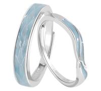 Anello da uomo in argento 925, anello da uomo in argento con nastro di Möbius regolabile, idee regalo da uomo, Ajustable, Argento 925/1000, Senza Gemme