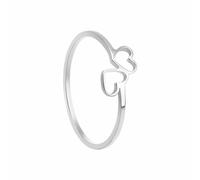 Anello da uomo in argento per donne, non si ossida, anelli impilabili, alla moda, delicati e placcati in oro, set di anelli per pollice, amore, amicizia, anelli, promesse, cibo per cani (argento, 9)