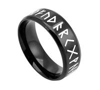 Anello da Uomo Nordico In Acciaio Inossidabile Con Vichinghe, Anello Per Pollice Con Amuleto di Odino Lucidato A Mano, Gioielli Scandinavi Con Ciondolo Per Ragazzi Medioevo