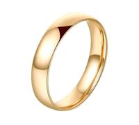 Anello da uomo personalizzabile con fede da donna, giallo oro 9 carati, rotondo, semplice, misura sorella per lesbiche, sconti dei diplomi, gioielli, 66.5, Oro giallo 14 carati, Nessuna pietra