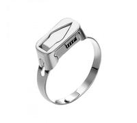 Anello da uomo regolabile, multifunzionale, acciaio inossidabile, argento, 16x22 mm