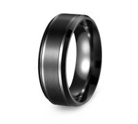 Anello da uomo satinato, semplice da indossare tutti i giorni, anello | Texture opaca spazzolata, non sbiadisce facilmente, adatta per vari scenari di utilizzo come pendolarismo e cerimonie.