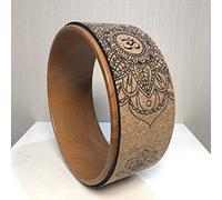 anello da yoga, Cerchio for Pilates in Legno, Professionale in TPE, for Yoga Dimagrante, Attrezzo for Palestra, Esercizio for la Schiena, for Semicircolare(Wood grain mandala)