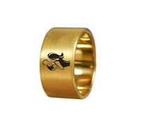 Anello d'amore per mamma e bambino di forma rotonda | Argento sterling 925 placcato oro | Gioielli da regalo, anelli con sigillo in stile vintage, gioielli fatti a mano | LK_PDR_00830_10.5