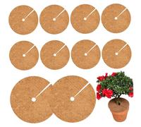 Anello d'anello albero tappetino, 10pcs da 12 pollici fibre di cocco anello di pacciame, copertura del terreno di prevenzione delle erbe infestanti per la ritenzione dell'acqua per piante da interno