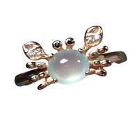 Anello decorativo a granchio - Anello da in lega dorata, gioielli ispirati