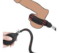 Anello del Pene Gonfiabile In Silicone Anello del Pene Gonfiabile Anello del Testicolo Regolabile Con Pompa SM Cockring Bondage Scroto Bdsm Testicolo Pressa Testicolo Tortura Per Gli Uomini Gomma