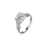 Anello dell'amicizia da donna, con dito indice a 3 Ct, in argento 9 K, misura 60 (19,1)