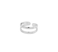 Anello dell'amicizia in oro bianco 9 K/14 K/18 K, aperto, a forma di anello