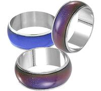 Anello dell'umore da 3 Pezzi Anello di Colore Che Cambia Temperatura in Lega Liscia Fatta a Mano per Il Club, squisiti Anelli per Le Dita Gioielli per Amore Durable Design