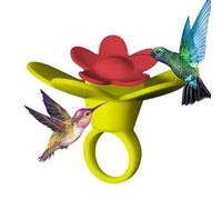Anello di alimentazione del colibrì, mangiatoia ad anello di colibrì | Forma portatile Birdfeeders Ring | Strumenti per asta a mano di alimentazione selvaggia, silicone per forniture all'aperto, se r
