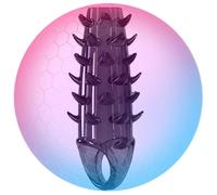 Anello Di Allenamento Di Forza In Silicone Nero Ad Alta Elasticità Con Picchi Rivolti Verso L'Alto -K + 5