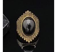 Anello di alta qualità alla moda con strass dorati, rossi e neri, anello con pietra rossa artificiale, regalo per compleanni e San Valentino 7,9,6,8,10Acciaio inossidabile
