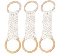 Anello di asciugamano per asciugamano 3 pcs 10x2.6 gancio all'uncinetto boho macrame con supporto decorativo multiuso bianco per cucina, bagno