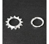 Anello di bloccaggio e ingranaggio fisso per bici da pista in acciaio compatibile con catena da 1/8 disponibile in 13T 14T 18T costruzione robusta facile installazione si adatta alla maggior parte dei