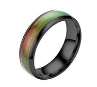 Anello Di Colore Per Coppie - Anelli Di Promessa Abbinati Personalizzati - | Anello Di Umorismo A Forma Di Cuore Che Cambia Colore - Anello Di Promessa Di Anniversario Di Fede Di Nozze, Consulte la