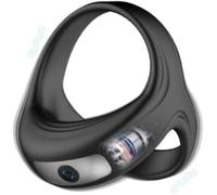Anello di controllo dell'eiaculazione in silicone, per prolungare il rapporto, con funzione massaggiante, regolabile e bloccabile