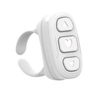 Anello di controllo remoto delle dita: controller multimediale portatile per musica e fotocamera, anello intelligente a mani libere | Design minimalista elegante, ideale per viaggi o uso fisico, c