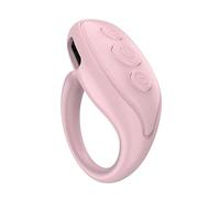 Anello di controllo remoto per Tiktok Anello scorrevole per Otturatore Selfie Registrare video selfie Gira pagina Artefatto pigro per iPhone/Samsung/Huawei Bluetooth compatibile 5.3 (PINK)