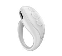 Anello di controllo remoto per Tiktok Anello scorrevole per Otturatore Selfie Registrare video selfie Gira pagina Artefatto pigro per iPhone/Samsung/Huawei Bluetooth compatibile 5.3 (WHITE)