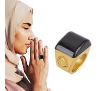 Anello di Contropiede del Dito Elettronico, IP67 Smart Ricaricabile Tasbeeh Misbaha Tasbih Counter, Max 9999, Anello di Conteggio dei Clicker per i Musulmani Preghiera Islamica
