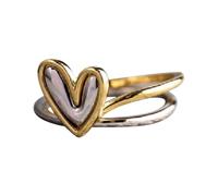 Anello di cuore d'argento, anelli di San per donne | Gioielli per il fidanzamento del matrimonio di Finger Finger di metallo,Accessori per le dita di gioielli da donna eleganti per adulti