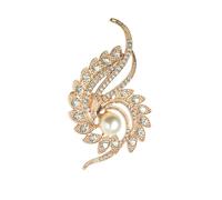 Anello di dichiarazione di fiori di grande onda per donne a piastre di moda in oro stile pavone a pianto regolabile anelli di dito avvolgenti ad ampio comfort adatto cocktail unica cocktail bohémien