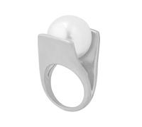 Anello Di Dichiarazione Di Perle Esagerate In Acciaio Inox A Forma Di Y Grande Anello Di Stile Unico Gioielli Da Dito Personalizzati Per Donne E Ragazze Regalo Di Compleanno Alla Moda, 6, Acciaio