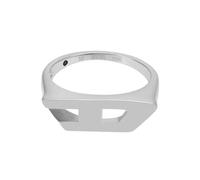 Diesel D Logo DX16380406.5 - Anello da uomo in acciaio inox, colore: Argento