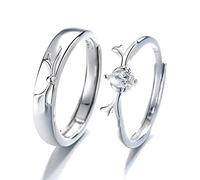 Anello di dito aperto in metallo sterling S925 Sterling Metal il tuo anello di coppia uomini e donne anello della personalità dell'anello Valenmetale's Day Fashion Gifts for Lover Ang
